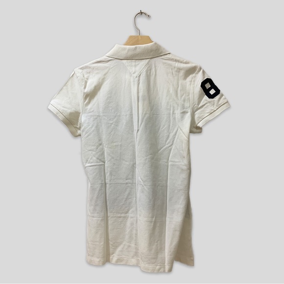 Tommy Hilfiger Emblem Polo T-Shirt - White/Green/Navy - Picture 2 of 8